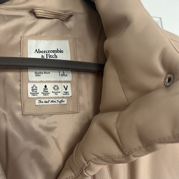 Vegan Leather Mini Puffer in Beige - Picture 3 of 7